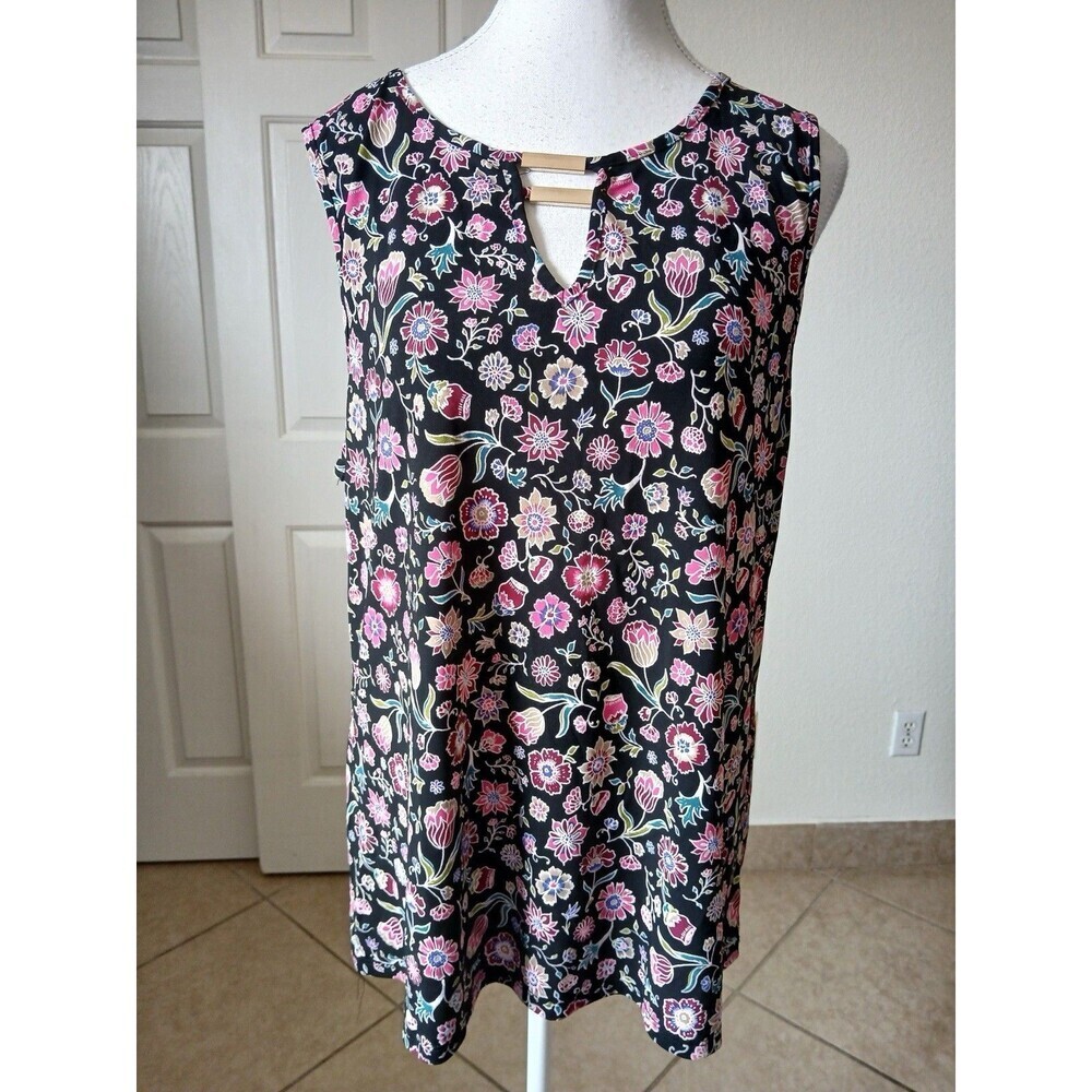 BYdesign Women's Multicolor Floral Print Pullover Blouse Size XL‎
